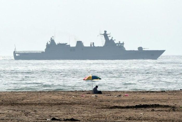 The Moroccan navy (ship pictured August 2015) recovered "15 lifeless corpses" from a vessel in the Mediterranean Sea after it was left drifting for four days following engine failure on its way to Spain