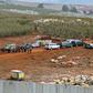 The Israeli military is seen searching for Hezbollah tunnels on the border with Lebanon on December 5, 2018