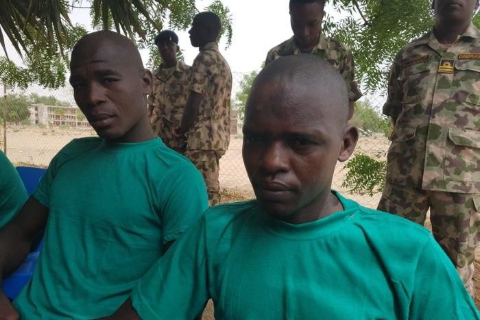 Some of the Boko Haram members who surrendered recently. The military did not allow Ali Goni’s photograph to be taken as he is a minor