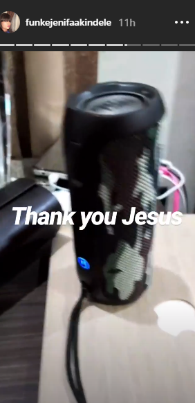 Funke Akindele singing Christian worship songs.