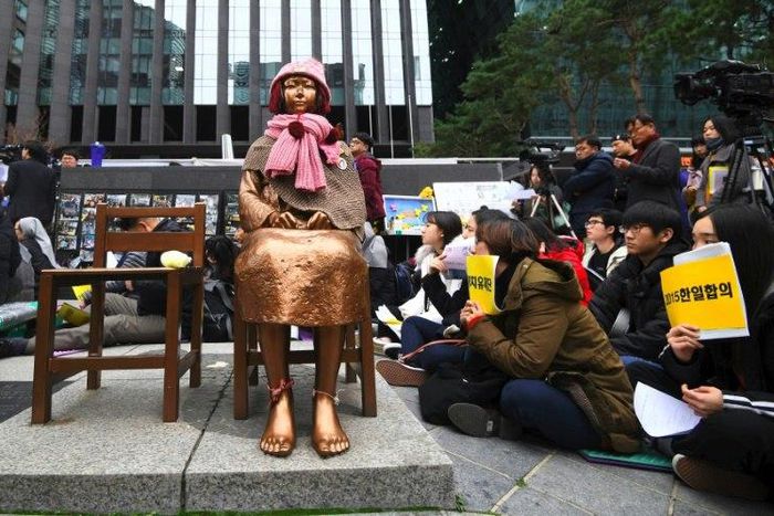 The issue of women forced into sexual slavery for Japanese troops in WWII is a highly emotional one in South Korea