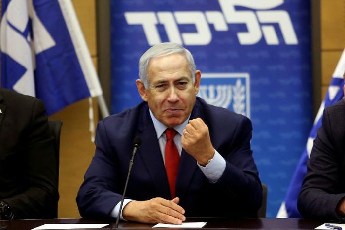 Israeli Prime Minister Benjamin Netanyahu speaking in parliament in Jerusalem on December 24, 2018