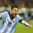 Argentina's Lionel Messi celebrates after scoring against Ecuador during their FIFA 2018 World Cup qualifier match, in Quito, on October 10, 2017