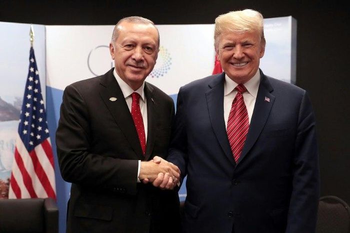 Turkey's President Recep Tayyip Erdogan and US President Donald Trump, pictured at the G20 summit earlier this month, have agreed to "more effective coordination" on Syria