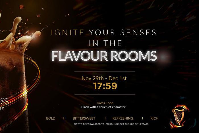 Get ready for 3 extraordinary flavour-filled nights at Guinness' 'Flavour Rooms'