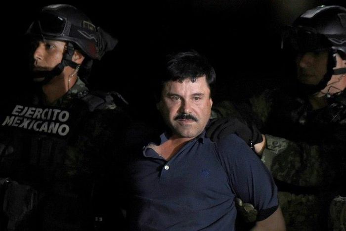 Joaquin "El Chapo" Guzman -- pictured following his recapture in January 2016 -- is charged with smuggling 155 tons of cocaine into the United States