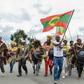 Ethiopia's Oromo people celebrated the return of the formerly banned anti-government group the Oromo Liberation Front (OLF) in Addis Ababa in September