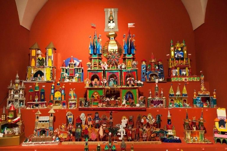 A nativity scene made by Krakow kindergarden children