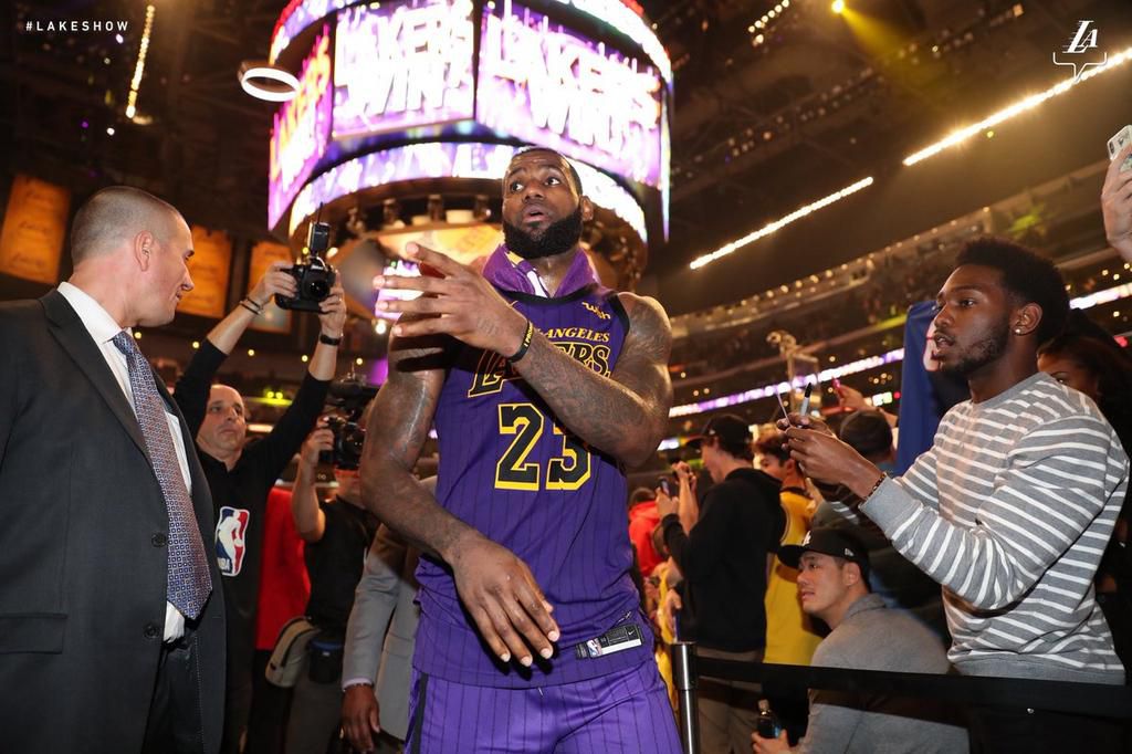 LeBron James was recorded his third triple double of the season  [Lakers]