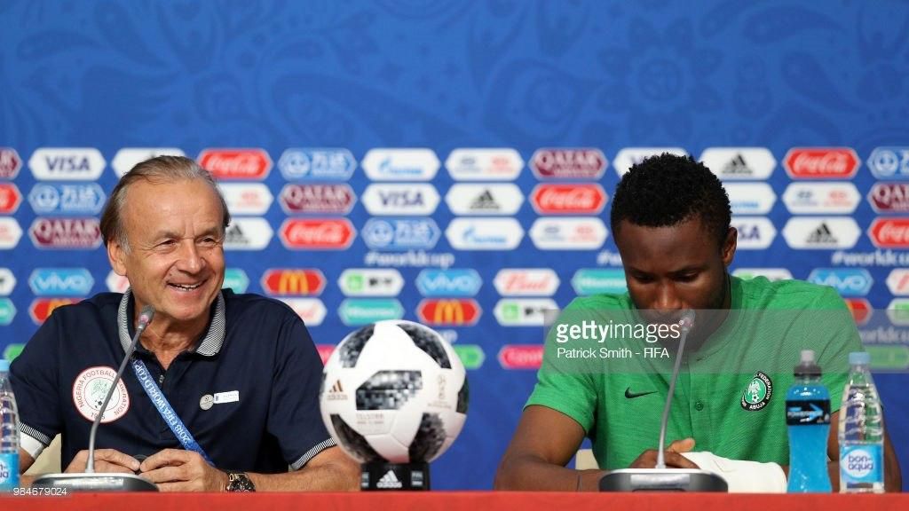 Gernot Rohr and Mikel John Obi