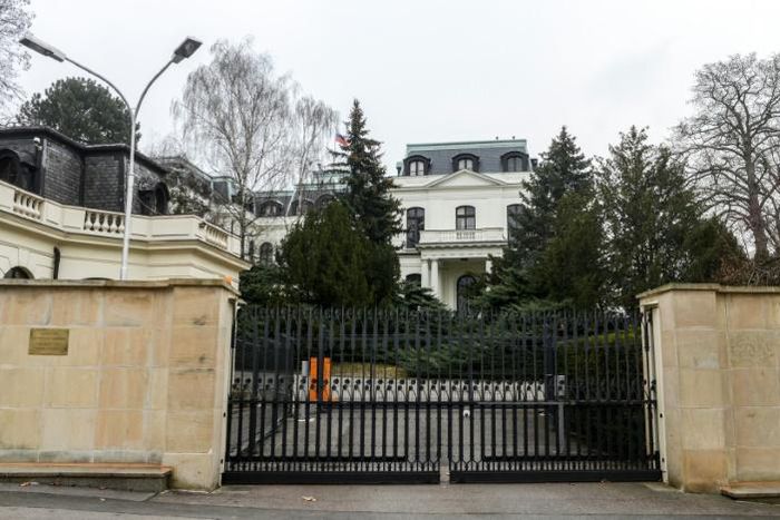 Czech intelligence says Russia took advantage of its big embassy in Prague to maintain a spy network