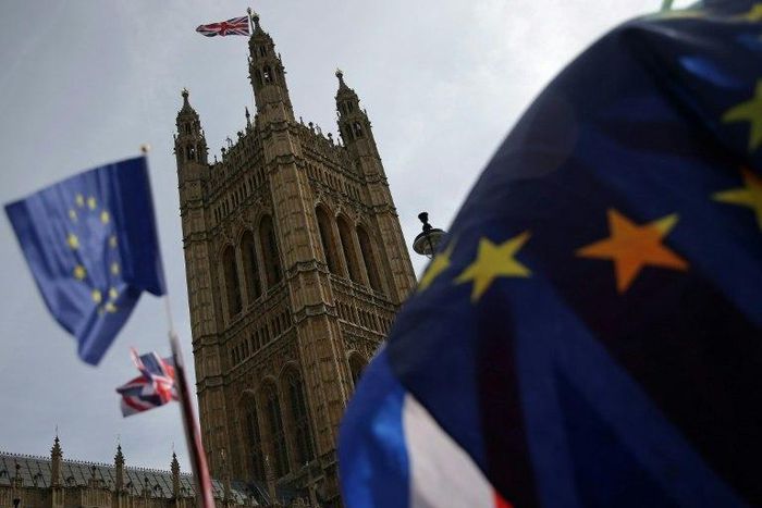 Six months before Britain is due to leave the European Union, gross domestic product (GDP) registered zero growth