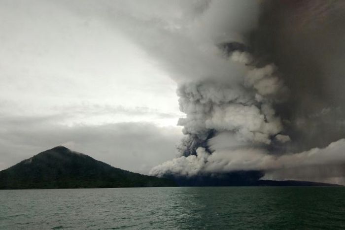 Indonesian authorities raised Anak Krakatoa's status to high alert, the second-highest danger warning