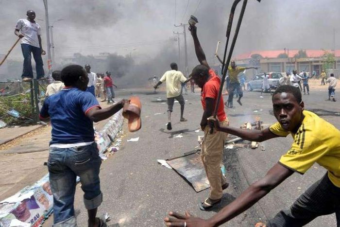 Illustration showing an angry mob (Daily Advent)