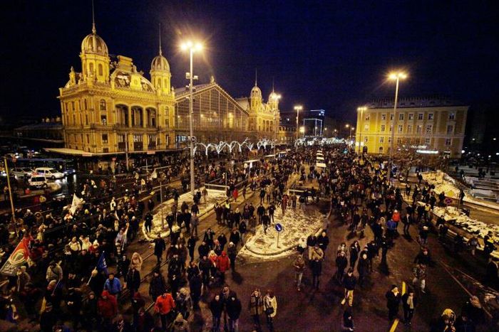 More than 15,000 people, according to local press reports, joined the protest