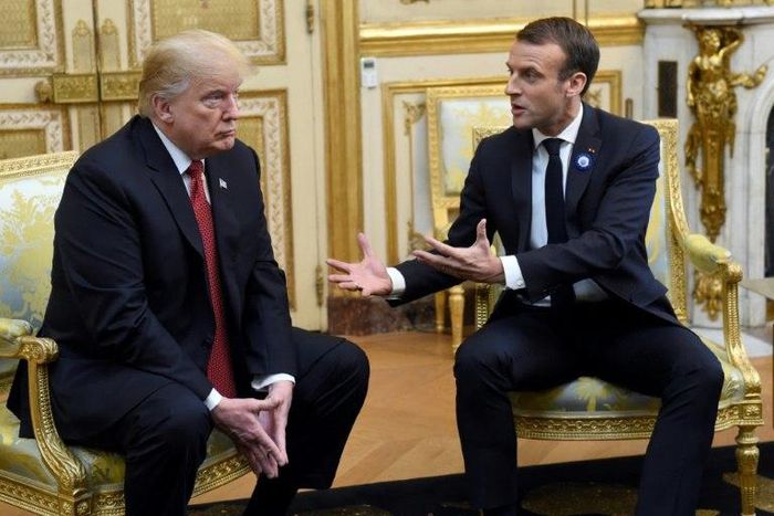 The body language of the US and French presidents was markedly less warm than during Trump's last visit to Paris in July 2017, underscoring a general cooling in relations which were further strained by a late-night tweet by Trump attacking Macron