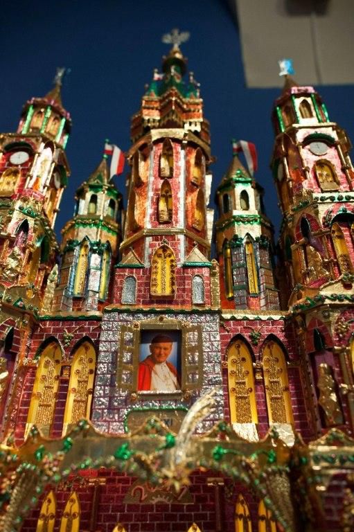 Polish born pope John Paul II, recently declared a saint, is regularly featured