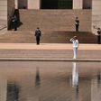 Members of the Australian armed forces played the Last Post as war veterans gathered at the ANZAC war memorial in Sydney