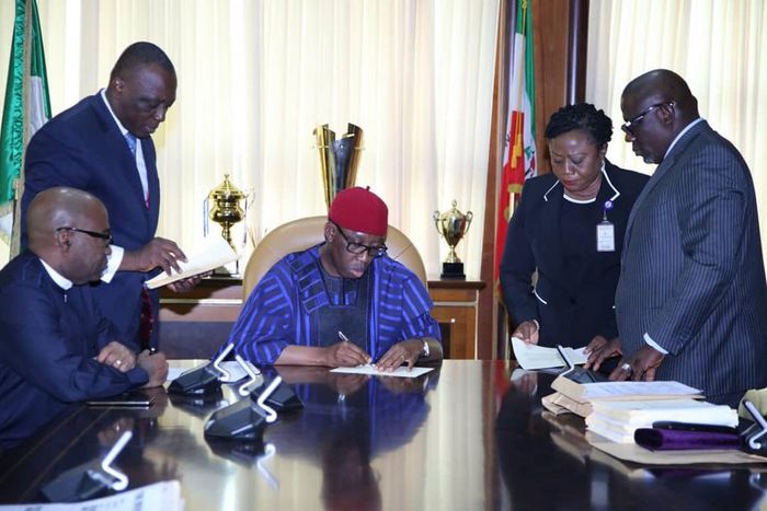 Okowa signs 2019 budget into law