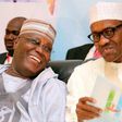Former Vice President Atiku Abubakar (left) and President Muhammadu Buhari (right)