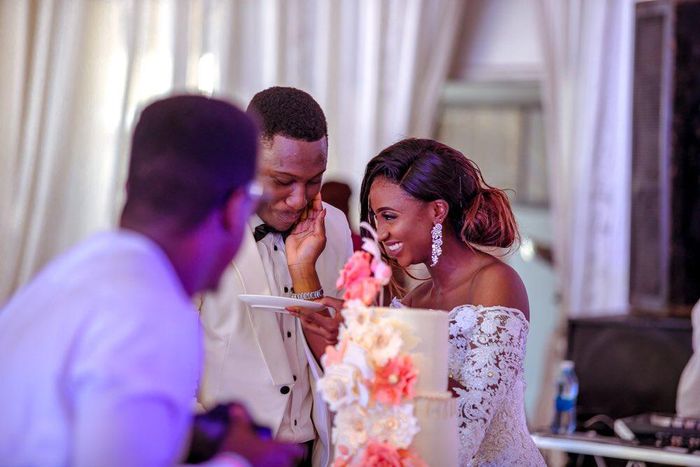 Jessa and Eva beaming with joy at their wedding in Abuja; October, 2018.