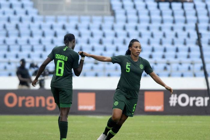 Asisat Oshoala and Onome Ebi