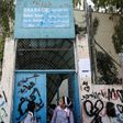 Palestinian girls outside a school run by UNRWA in the Askar refugee camp east of Nablus in the occupied West Bank on September 2, 2018