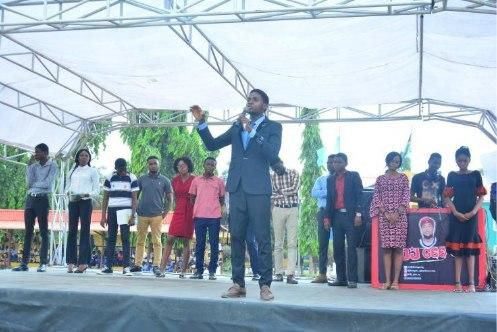 Participants pitching their ideas for the HIV Self-Testing Contest