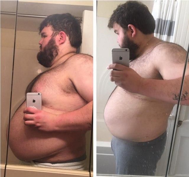 Donnie shared these photos on Imgur when he’d lost 50 pounds.