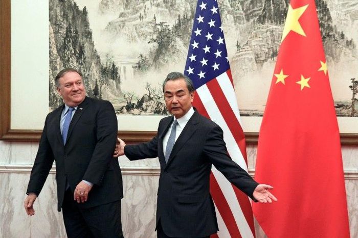 US Secretary of State Mike Pompeo and China's Foreign Minister Wang Yi had a tetchy exchange in Beijing