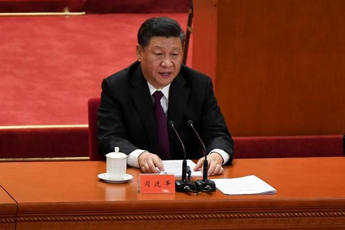 President Xi Jinping's speech came as China faces stern challenges from the United States on trade and diplomatic fronts