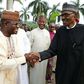 Governor Yahaya Bello (left) with President Muhammadu Buhari (right)