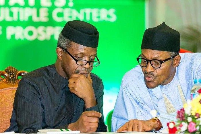 Professor Yemi Osinbajo and President Muhammadu Buhari