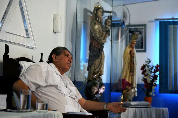 Brazilian medium Joao de Deus (John of God), pictured in 2012, is accused of making women perform sex acts during one-on-one sessions in which he claimed he was using his supernatural powers to cure them