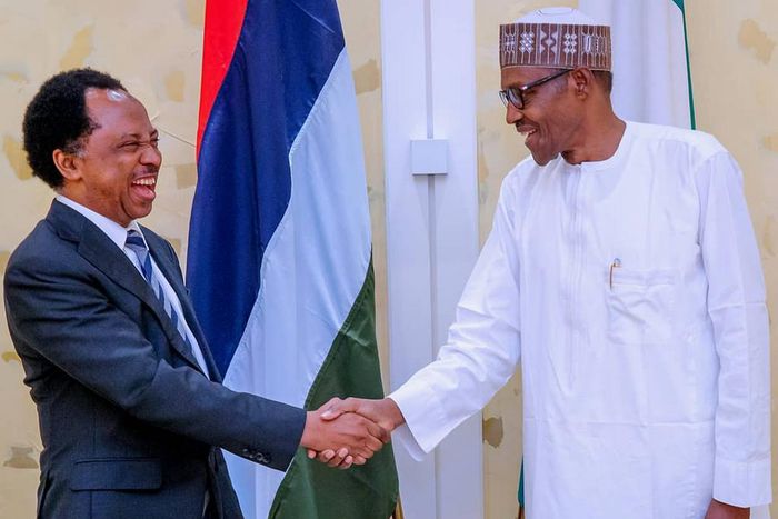 Senator Shehu Sani with President Muhammadu Buhari