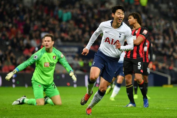 Son scored twice for the second straight game as Spurs thrashed Bournemouth