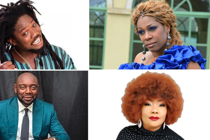 Daddy Showkey (top left), Regina Askia (top right), Segun Arinze (bottom left), and Eucharia Anunobi (bottom right)