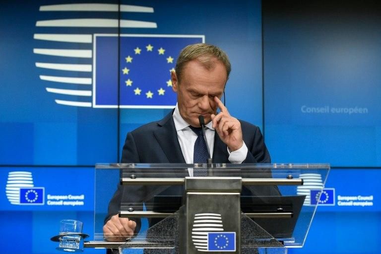 EU President Donald Tusk said on Friday that if British MPs rejected the deal Theresa May had negotiated with Brussels, the only options left would be 'no deal or no Brexit at all'