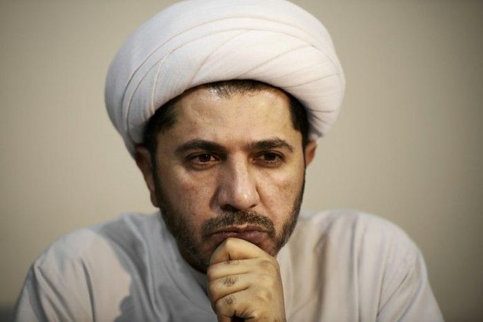 Sheikh Ali Salman, the head of Bahrain opposition movement Al-Wefaq, looks on during a rally against parliamentary elections in this file picture taken on November 20, 2014