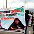Supporters press for the release of Nigerian Shiite Muslim cleric Ibrahim Zakzaky on May 14, 2018, a day before his appearance in court to face criminal charges