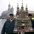 An ornate model on its way to the annual Christmas creche competition in Krakow. The Christmas creches are often based on the architecture of Poland's former capital