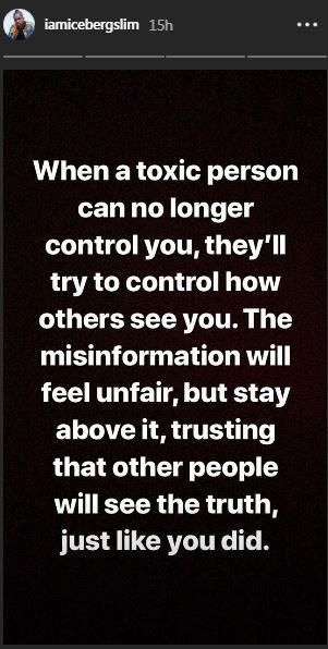 Iceberg Slim shares cryptic message about his failed relationship with Juliet Ibrahim