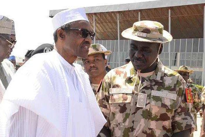 President Muhammadu Buhari and Chief of Army Staff, Tukur Buratai