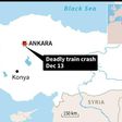 Map locating Ankara, site of a deadly train crash