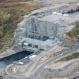 A view of Hydro-Quebec's Romaine 1 dam floor in Canada -- the huge construction project, ongoing for a decade, is nearing completion