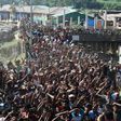Rohingya refugees at a camp in Bangladesh protest against a programme to repatriate them to Mayanmar