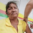 A Venezuelan woman is vaccinated against measles at the country's border with Colombia -- regional health authorities say vaccination is key to stemming outbreaks in several countries