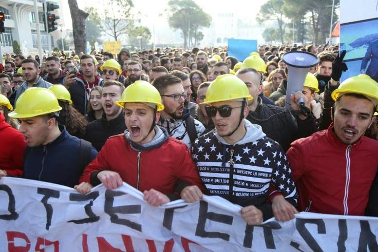 "Our demands are not negotiable, the government must accept them or we will radicalise our movement," Ilir Curri, a 21-year-old student from Shkodra University in the north, told AFP