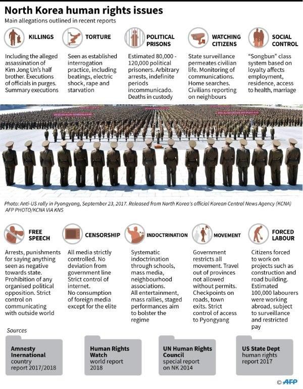 Factfile on human rights abuses and issues in North Korea, documented in major reports.