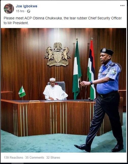 A screenshot of Joe Igbokwe's false post on Facebook